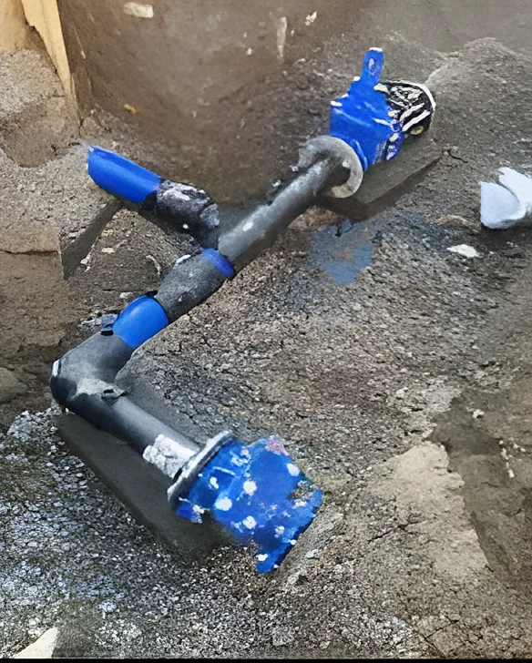 Blue valve assembly fitted on the new line